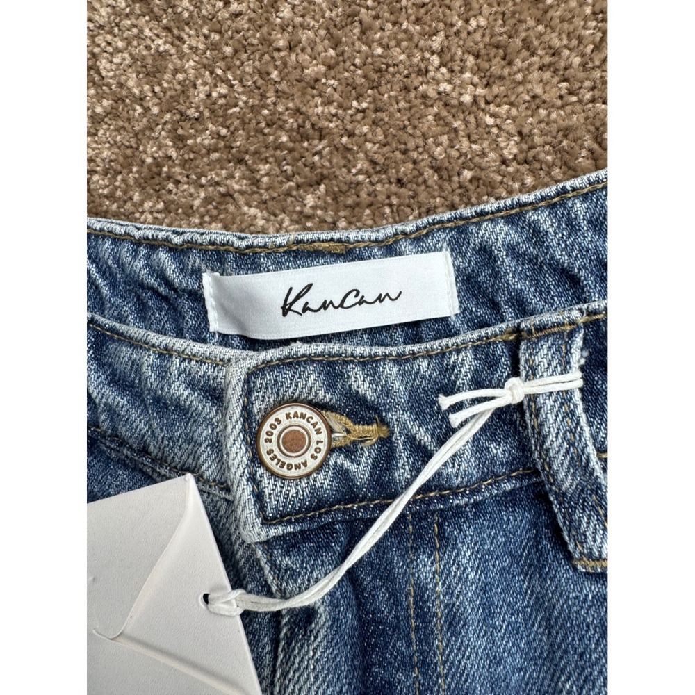 KanCan Relaxed Fit Distressed High Rise Jeans Medium Wash Size 9/28 NEW - Picture 3 of 16